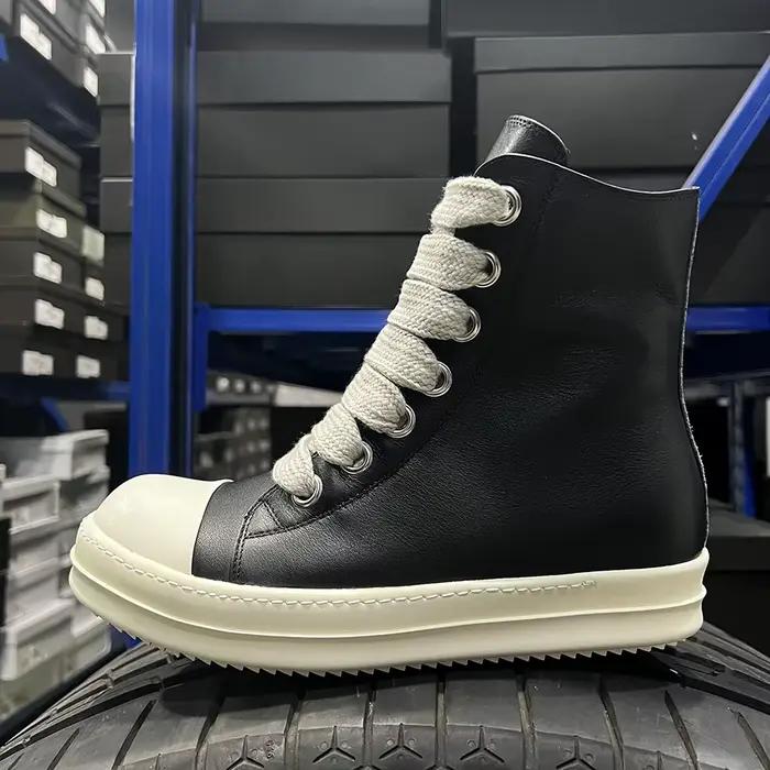 Marque hommes chaussures pour femmes en cuir véritable épais lacet haut bottines Vintage Original lu
