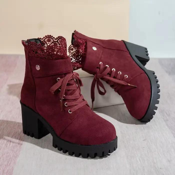 Nouvelles bottes de mode pour femmes 2025, bout rond, talon haut, bottes courtes, fermeture éclair a