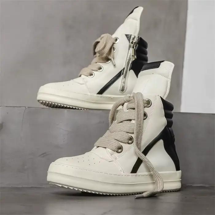 Bottes hautes pour homme automne/hiver, style urbain vintage, polyvalentes, sport et décontractées