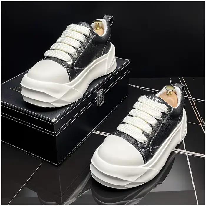 Chaussures décontractées en cuir pour hommes de marque italienne pour les déplacements en plein air 