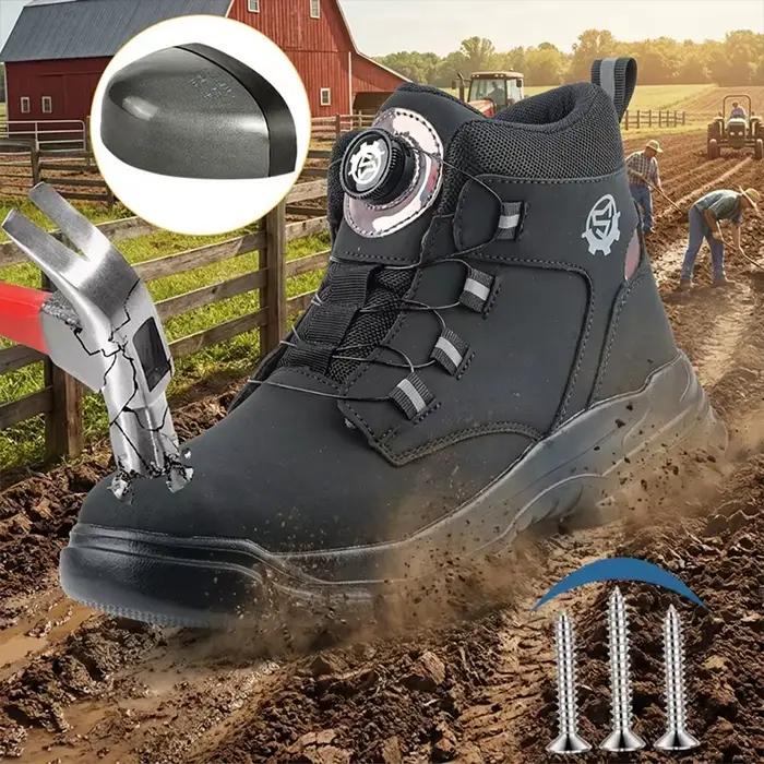 Bottes de sécurité montantes pour travaux de jardinage, anti-écrasement, anti-perforation, avec bouc