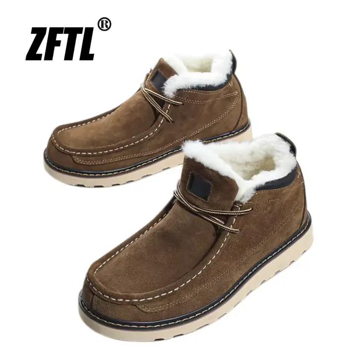 ZFTL-Bottes de neige en laine chaude pour hommes, chaussures basiques, chaussures optiques décontrac