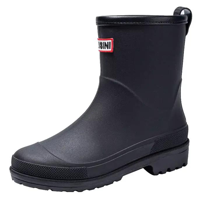 Bottes de pluie courtes pour femmes, chaussures imperméables en PVC antidérapantes, chaussures d'ext