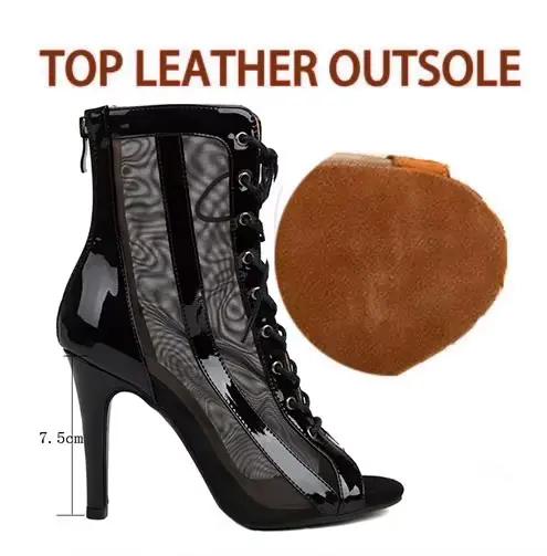 Sgesvier haute femmes talons fins Peep Toe bottes talons aiguilles Jazz danse chaussures pour femmes