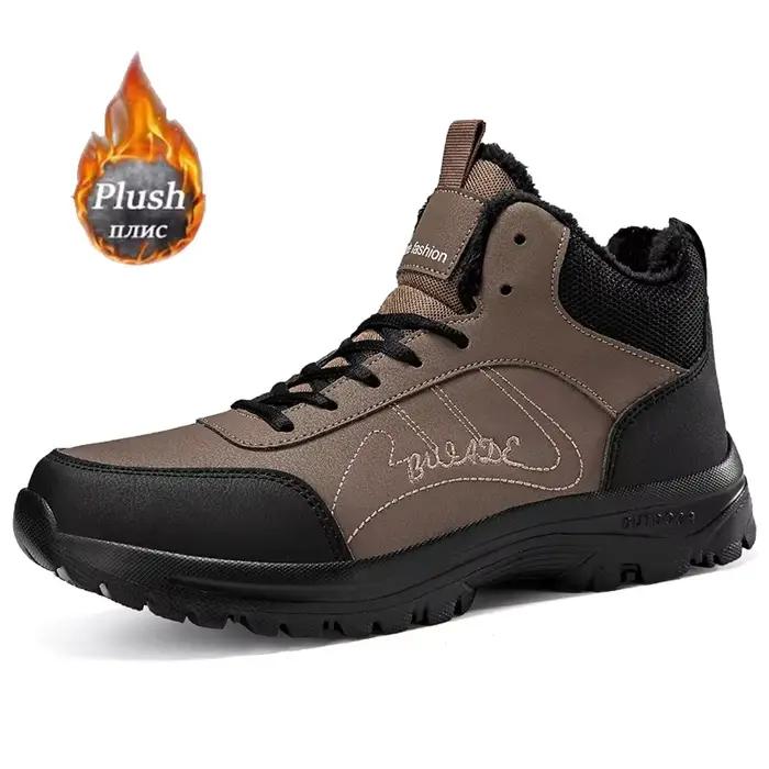 ELUVA bottes de neige imperméables hommes bottes d'hiver thermiques antidérapant isolé doublure en p