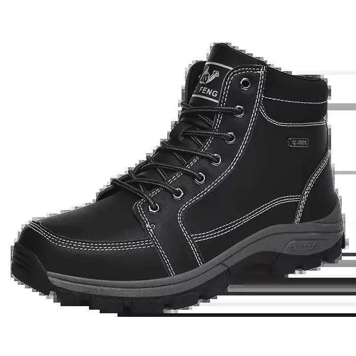 Bottines jaunes chaussures de Cowboy neige fourrure chaude baskets rembourré Trekking noir imperméab