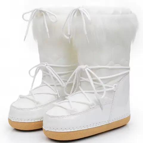 2026 bottes d'hiver pour femmes bottes spatiales antidérapantes chaussures d'agneau femmes bottes de