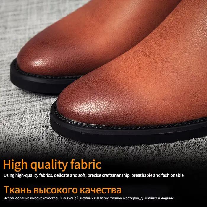 ZFTL hommes bottines grande taille homme Chelsea bottes à enfiler mâle rehausser bottes britannique 