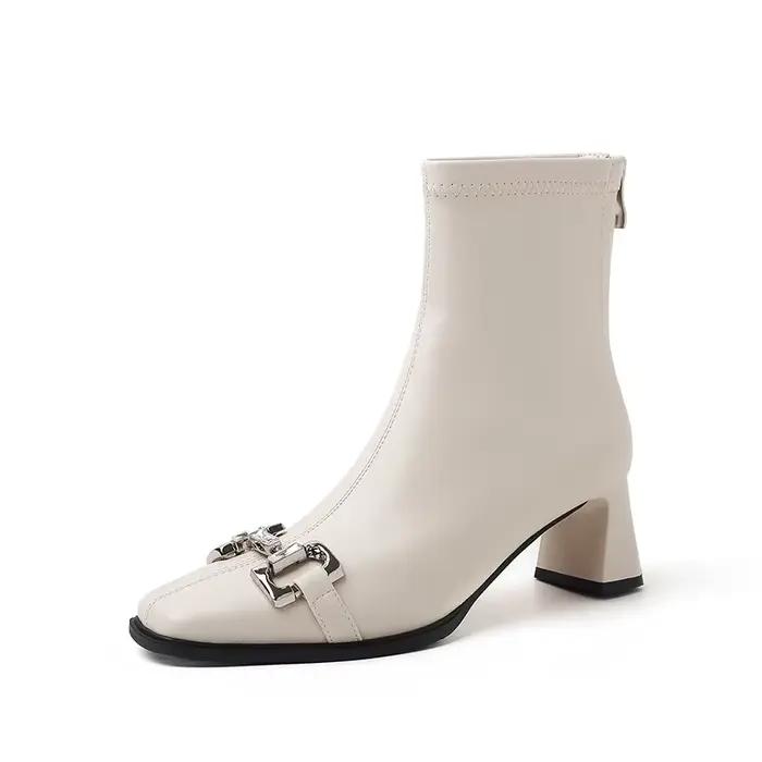 Ods StephanRinse-Bottes à Talons Hauts Pointus pour Femme, Chaussures de Styliste Sexy et Élégantes,