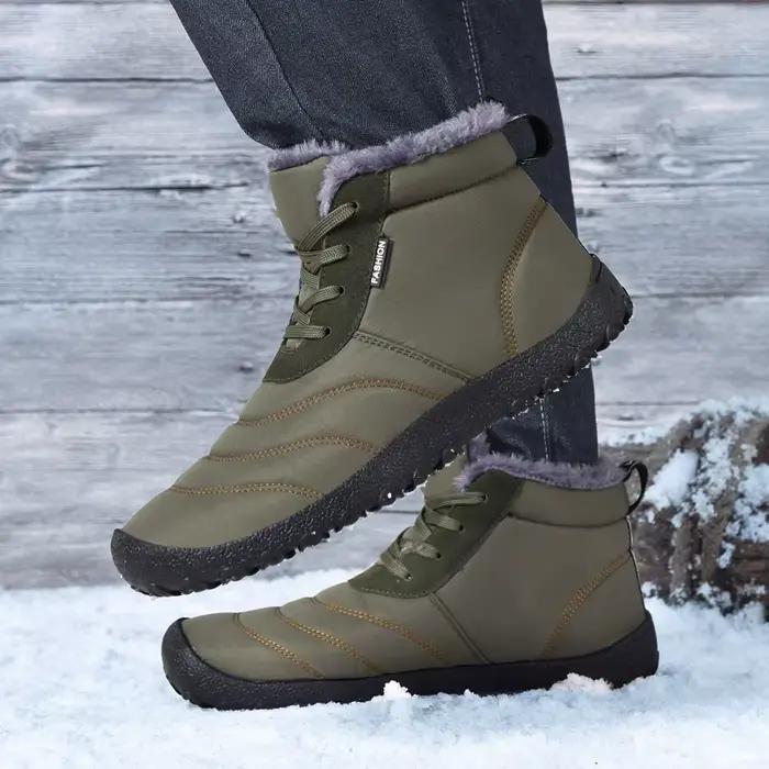 Bottes de neige d'hiver pour hommes et femmes, chaussures en coton pour garder au chaud, chaussures 