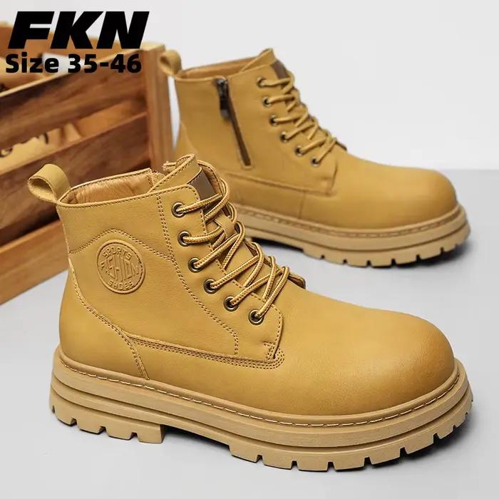 Nouvelles bottes d'automne et d'hiver pour hommes bottes de pluie montantes à la mode avec fermeture