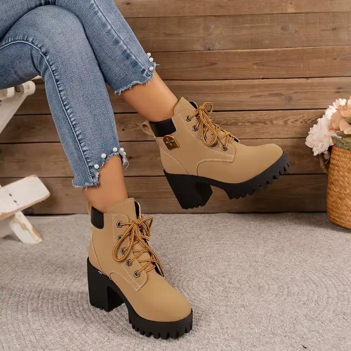 2024 nouveau hiver femmes talons bottes de haute qualité à lacets chaussures de créateur de mode déc