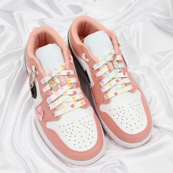 Lacets plats pour baskets dessin animé coloré motif mignon impression lacets de chaussures étoiles f