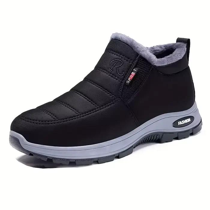 Bottes d'hiver super chaudes pour femmes, semelles épaisses antidérapantes, talons bas, section à bo