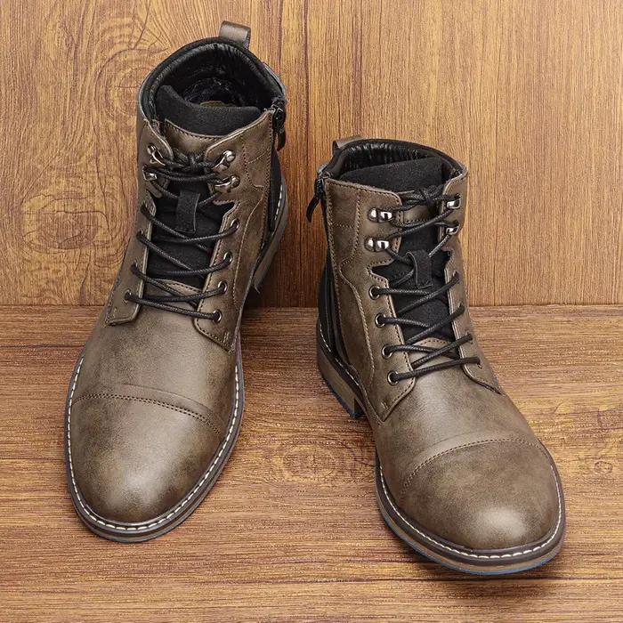 Bottes pour hommes, marque rétro, 2026, décontractées, confortables, bottes à la cheville tendance