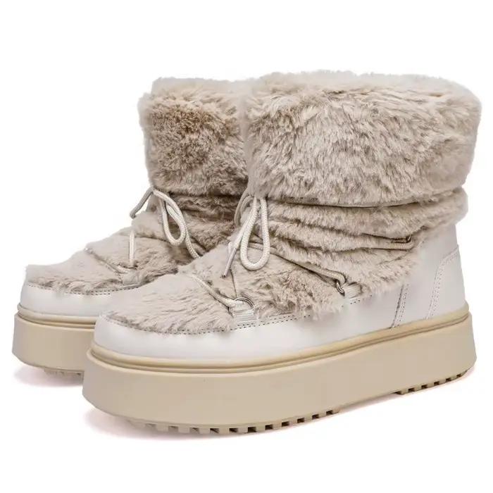 Bottes de neige exquises pour femmes, Production limitée, Imitation fourrure de lapin, chaussures d'