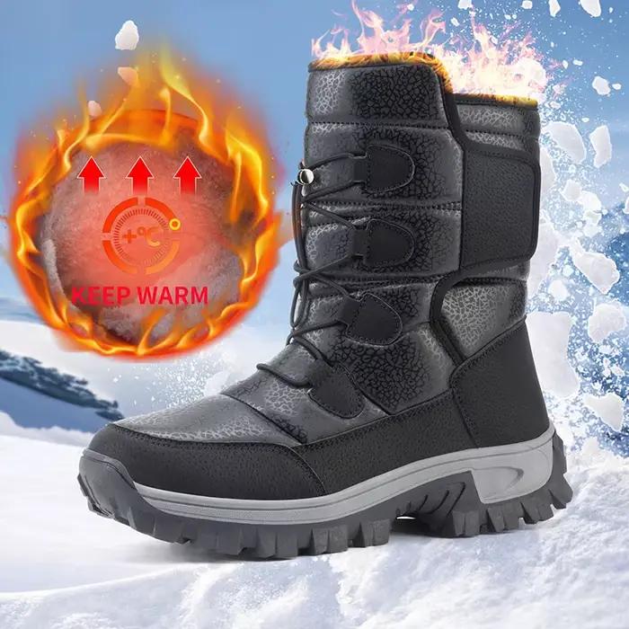Nouvelles chaussures d'hiver pour hommes bottes chaudes en peluche pour hommes bottes de neige monta