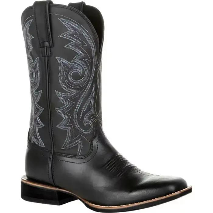 Bottes Western en cuir faites à la main pour hommes et femmes, bottes de cowboy mi-mollet, chaussure