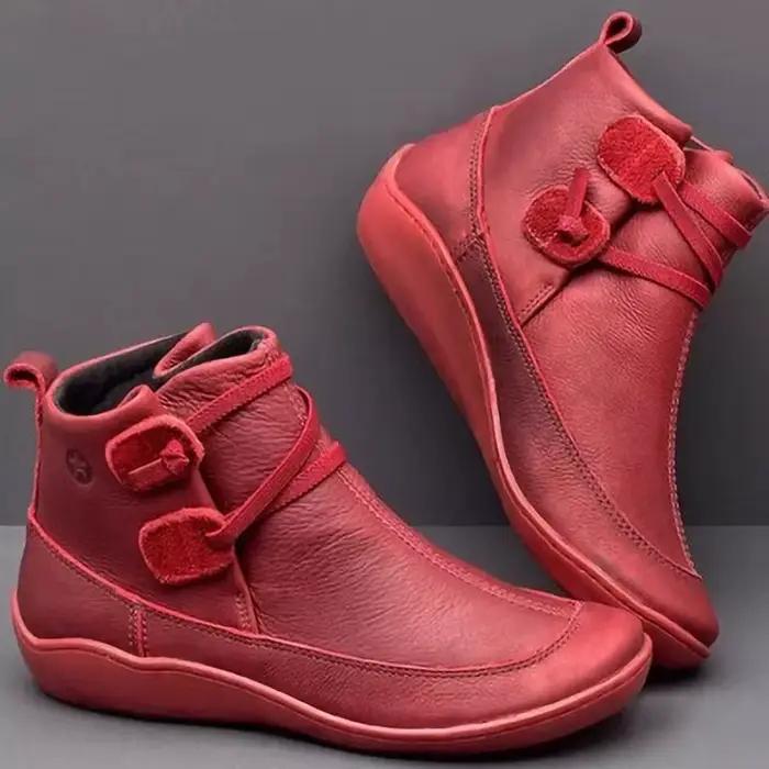 Bottes de rinçage imperméables à lacets pour femmes, chaussures à plateforme rétro, appartements de 