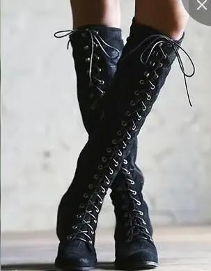 Bottes hautes à rivets pour femmes, nouvelle collection automne-hiver, chaussures de mode européenne