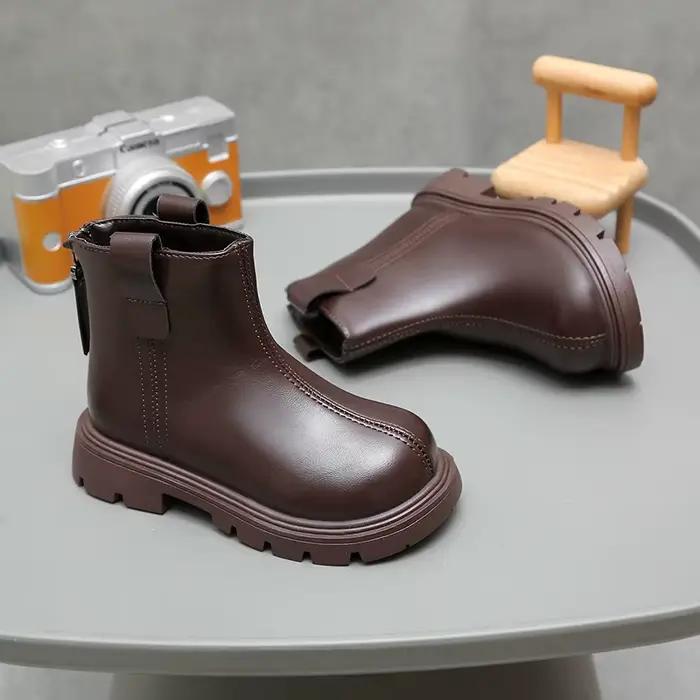 Filles bottines 2025 nouveau hiver enfants bottes polaires semelle souple doublure respirante Style 