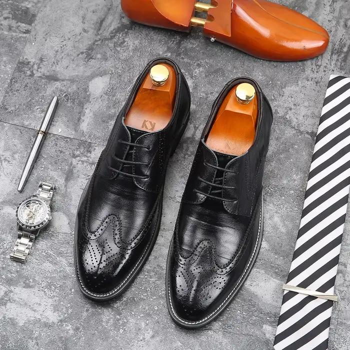 Chaussures Oxford pour hommes faites à la main chaussures en cuir pour hommes richelieu de créateur 