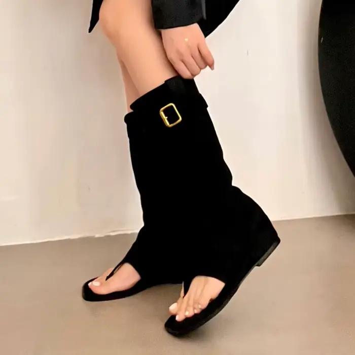 Bottines d'été Cool pour femmes, Style à la mode, bout ouvert, bottines courtes, chaussures à talons