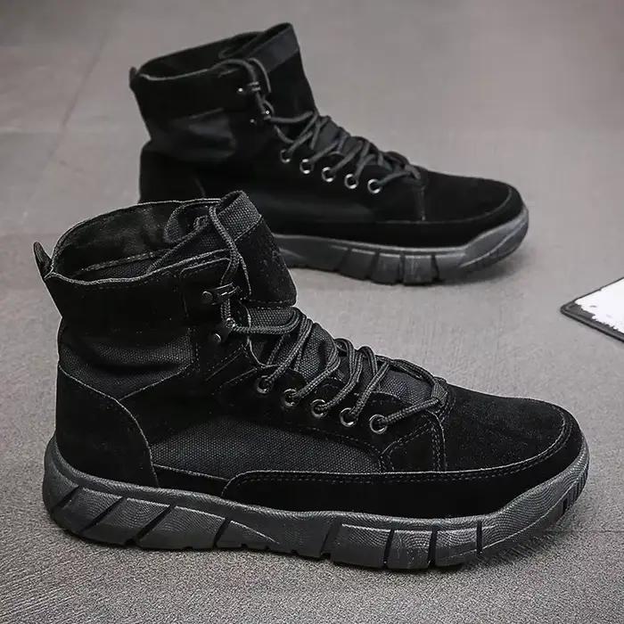 Bottes de jogging en toile pour hommes, bottines respirantes, confortables, légères, décontractées, 