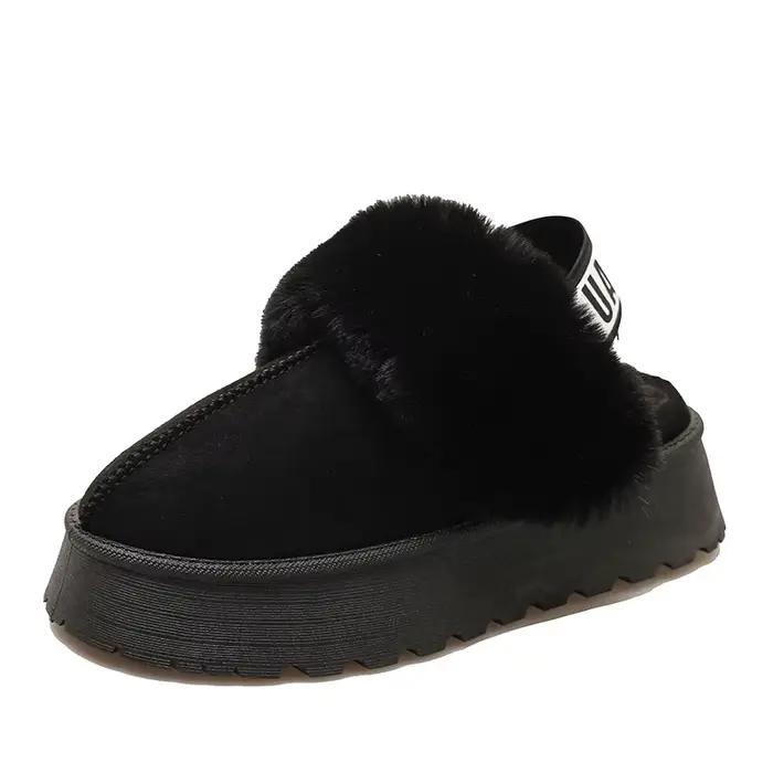Bottes de neige d'hiver pour femmes, doublées de fourrure avec polaire épaisse et coton chaud, nouve