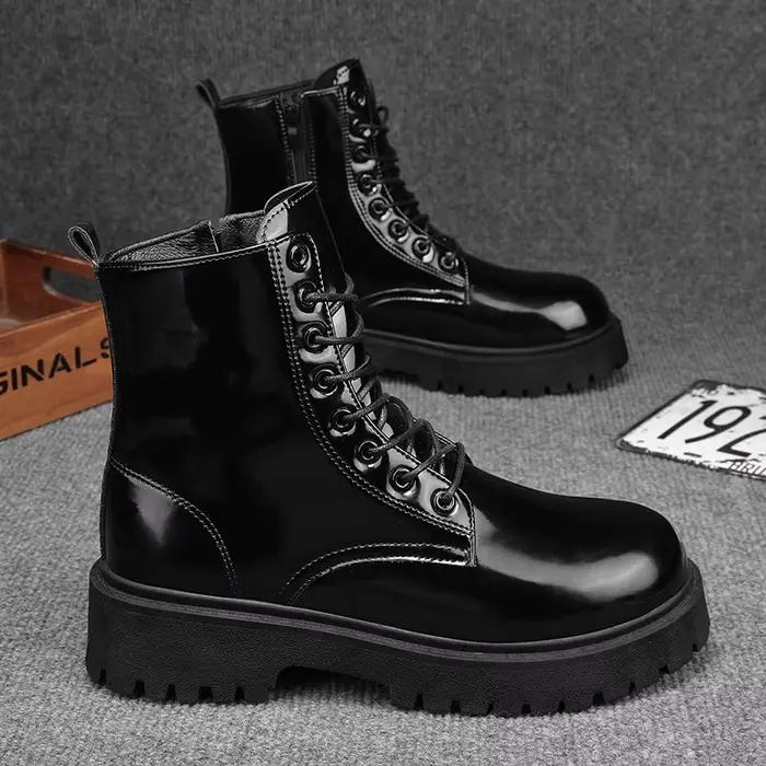 Bottes hautes pour hommes quatre saisons nouveaux styles mode semelle souple confort bottes de ville