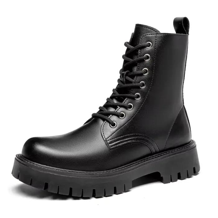 Bottes à plateforme de marque italienne pour hommes, chaussures en cuir originales, style punk, Hip 