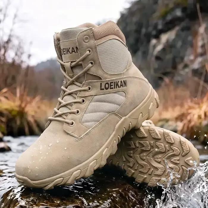 LOEIKAN – bottes tactiques militaires pour hommes, chaussures hautes antidérapantes absorbant les ch