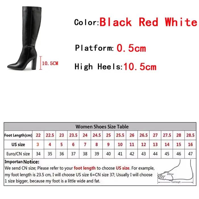 Liyke – bottes hautes en cuir imprimé serpent pour femme, chaussures à la mode, blanches, Sexy, bout