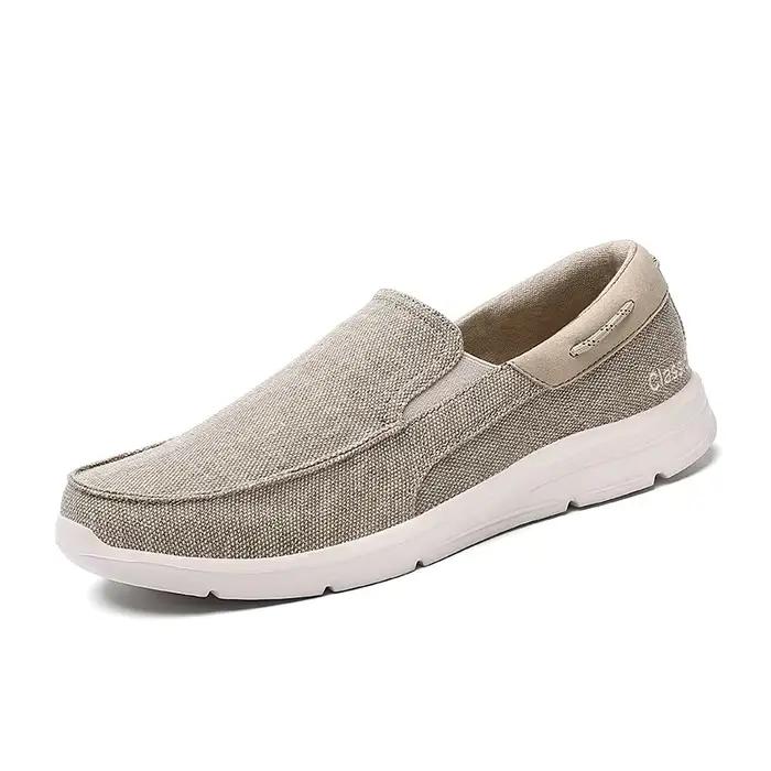 Chaussures en toile pour hommes, chaussures décontractées respirantes, chaussures plates pour la mar