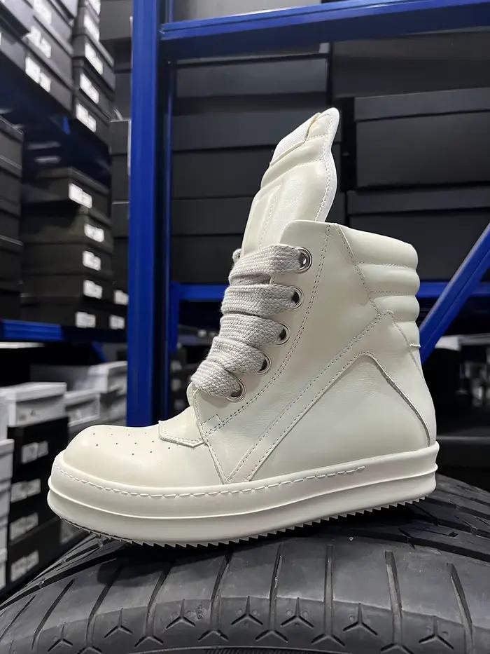 Chaussures Triangle inversé pour hommes et femmes, chaussures Jumbo en cuir véritable, bottes hautes