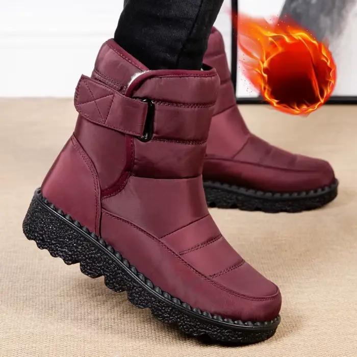 Bottes femmes antidérapantes imperméables hiver bottes De neige plate-forme chaussures pour femmes bottines chaudes coton rembourré chaussures Botas De Mujer