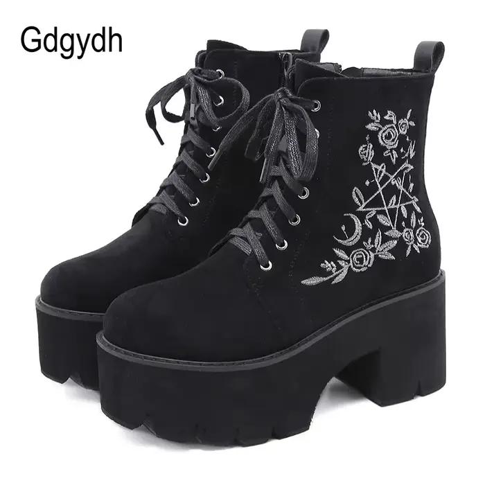 Gdgydh – Bottes à Plateforme en Cuir Suédé pour Femme