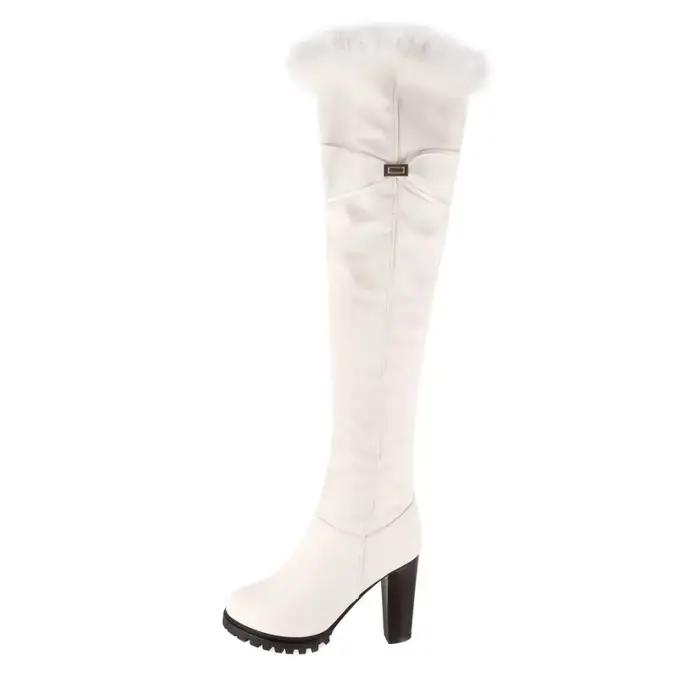 Bottes en cuir à talons hauts pour femmes