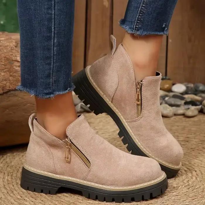 Bottines à fermeture éclair pour femmes