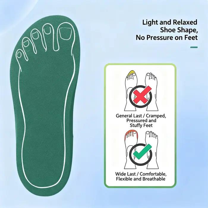 ARFASTEP Nouvelles Chaussures Décontractées pour Hommes à Bout Large, Semelle Souple, Baskets de Marche Respirantes en Maille, Confortables, Type Pieds Nus