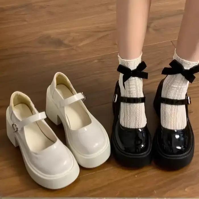 Bottines à plateforme épaisses noires pour femmes