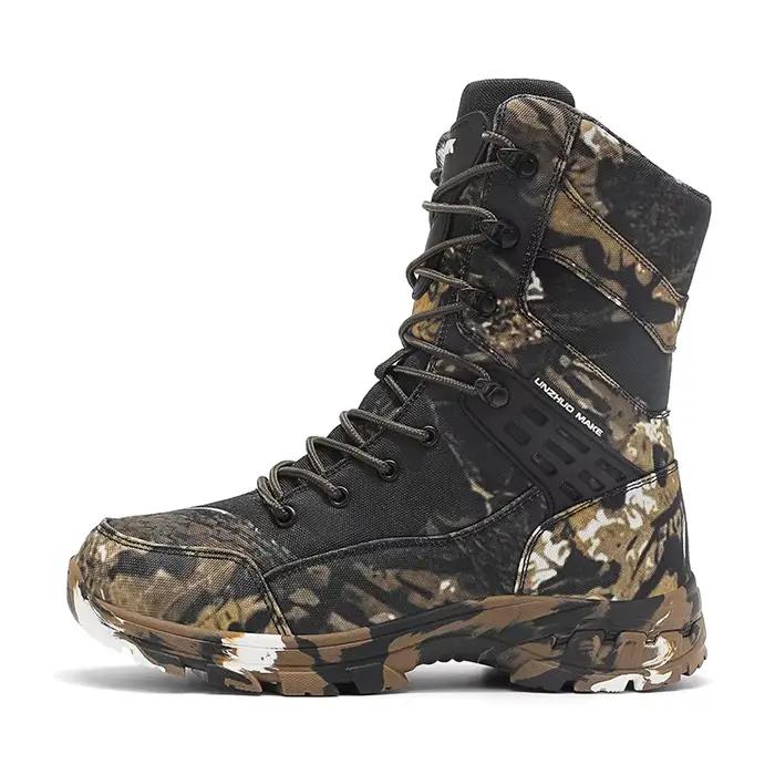 Hommes armée chaussures respirant sécurité unisexe bottes tactiques mâle escalade randonnée bottes Camping haute qualité militaire femmes à lacets