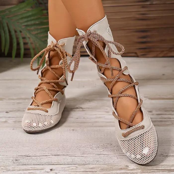 Bottes mi-mollet en maille