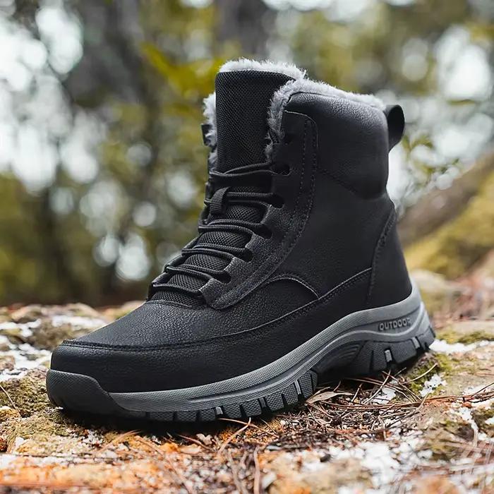 Nouveaux hommes bottes de neige d'hiver pour baskets en cuir imperméables bottes pour hommes Super chaudes en plein air bottes de randonnée pour hommes chaussures de travail taille 39-48