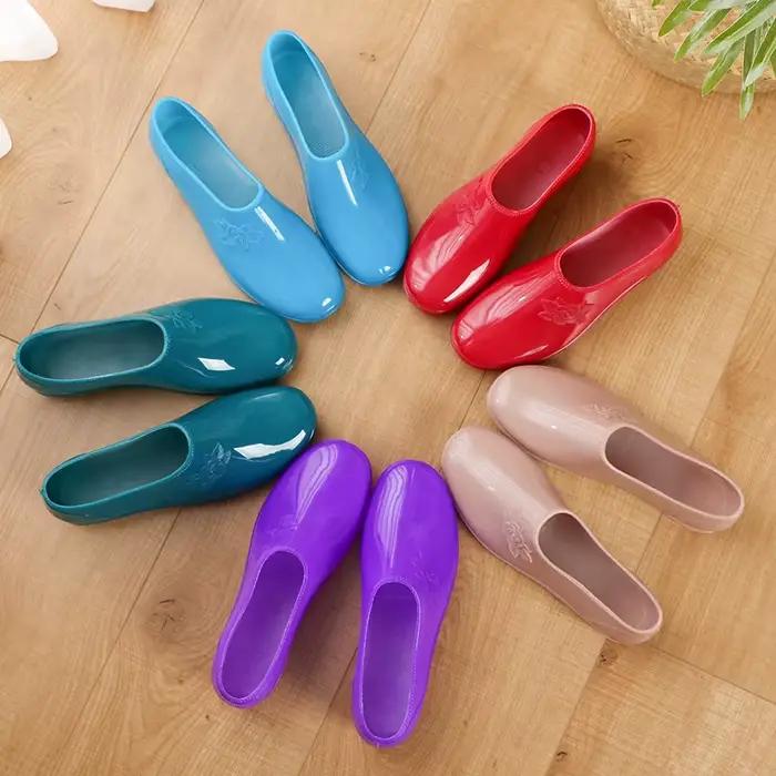 Nouvelles chaussures de pluie basses pour femmes