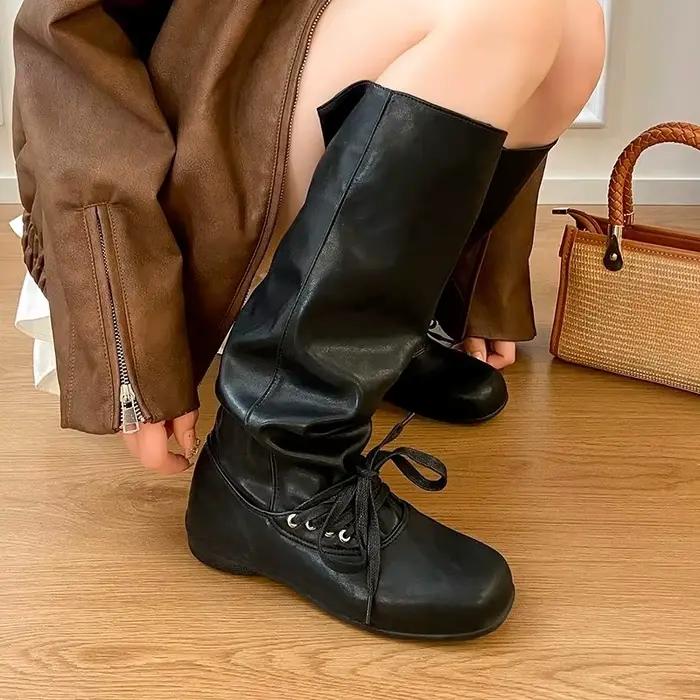 Bottes plates Vintage pour femmes