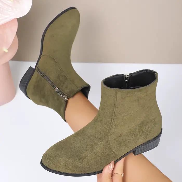 Bottines chaudes en daim pour femme