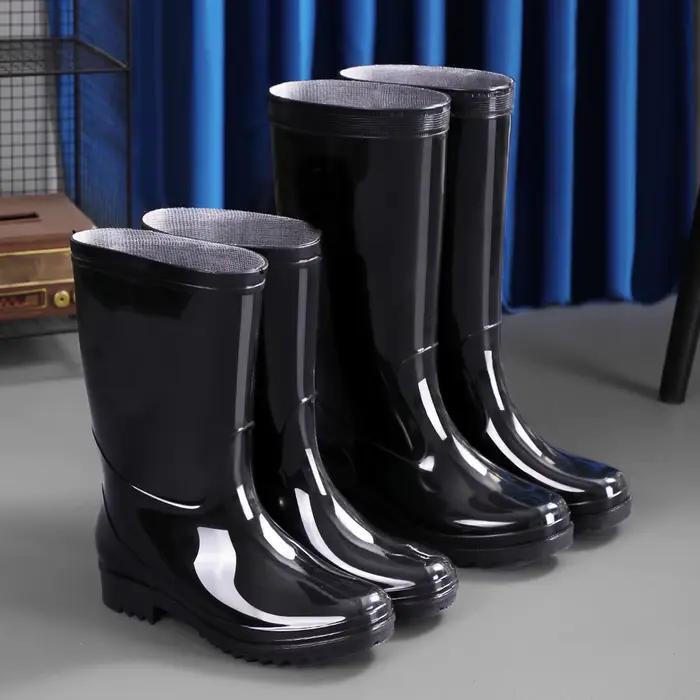 Bottes de pluie montantes épaisses pour hommes