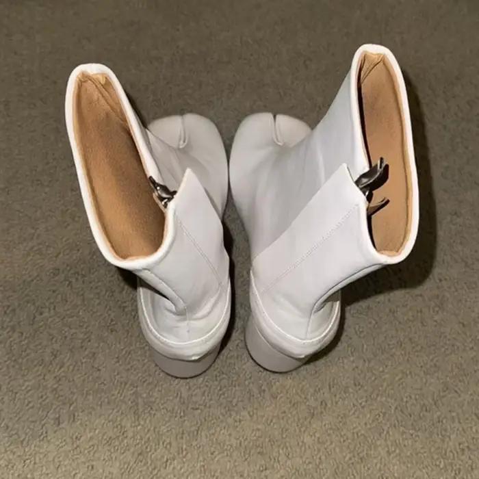 Bottines en cuir véritable pour femmes