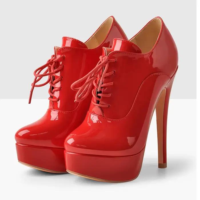 Bottines à plateforme noires pour femmes